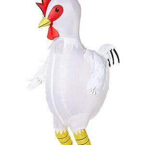 SPIRIT HALLOWEEN INFLATABLE CHICKEN COSTUME ADULT SIZE